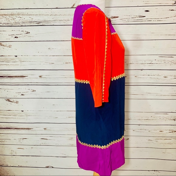 ⭐️ BCBGMAXAZRIA Silk Aidas Patchwork Dress - Picture 3 of 7